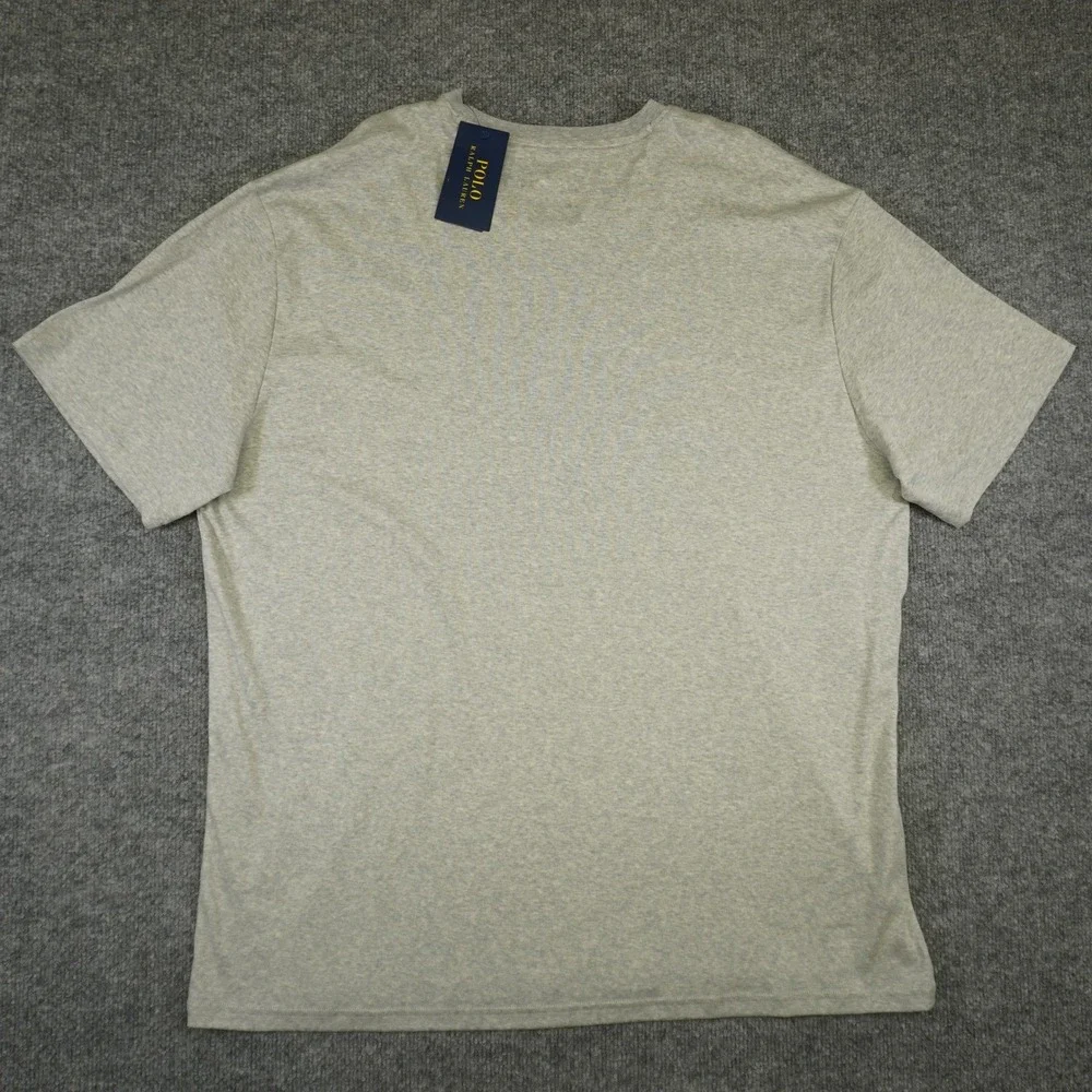 NEW Polo Ralph Lauren T Shirt Mens XL Gray Mercerized Cotton Short Sleeve Pony